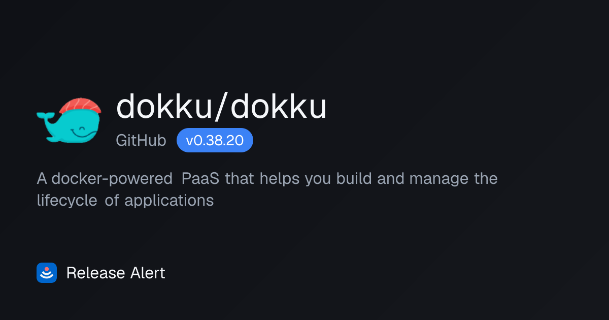 Releases · dokku/dokku - GitHub | Release Alert