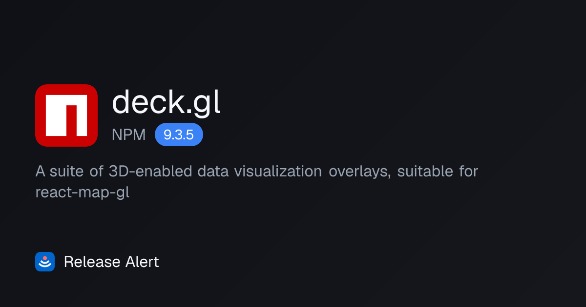 Releases · deck.gl - NPM | Release Alert